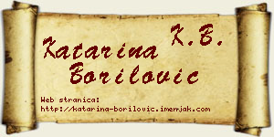 Katarina Borilović vizit kartica